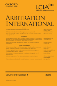 Arbitration International - Volume 36, Issue 4, December 2020