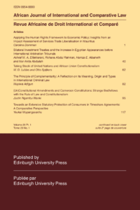 African Journal of International and Comparative Law