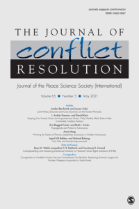 Journal of Conflict Resolution - Volume 65 Issue 5, May 2021