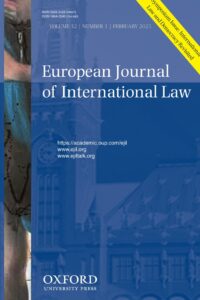 European Journal of International Law - Volume 32, Issue 1, February 2021 2 European Journal of International Law - Volume 32, Issue 1, February 2021