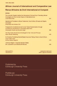 African Journal of International and Comparative Law - Volume 29, Issue 3, August, 2021