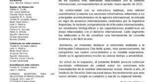 Boletín informativo del Instituto de Derecho Internacional - Año 12 – Número 32 – agosto 2021 - CARI