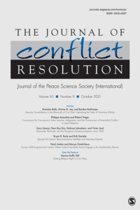 Journal of Conflict Resolution - Volume 65 Issue 9, October 2021