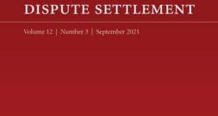 Journal of International Dispute Settlement – Volume 12, Issue 3, September 2021