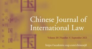 Chinese Journal of International Law - Volume 20, Issue 3, September 2021