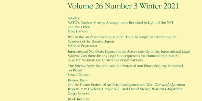 Journal of Conflict & Security Law - Volume 26, Issue 3, Winter 2021