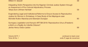 African Journal of International and Comparative Law - Volume 30, Issue 1, February, 2022