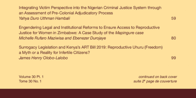 African Journal of International and Comparative Law - Volume 30, Issue 1, February, 2022