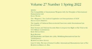 Journal of Conflict & Security Law - Volume 27, Issue 1, Spring 2022