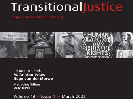 International Journal of Transitional Justice - Volume 16, Issue 1, March 2022