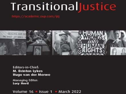 International Journal of Transitional Justice - Volume 16, Issue 1, March 2022