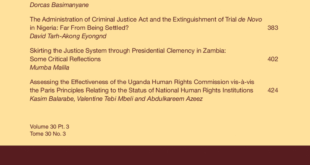 African Journal of International and Comparative Law - Volume 30, Issue 3, August, 2022