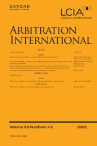 Arbitration International - Volume 38, Issue 1-2, March-June 2022