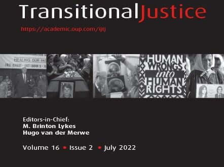 International Journal of Transitional Justice - Volume 16, Issue 2, July 2022