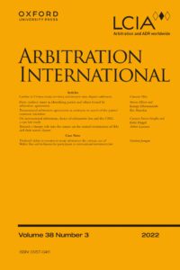Arbitration International - Volume 38, Issue 3, September 2022