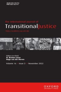 International Journal of Transitional Justice - Volume 16, Issue 3, November 2022