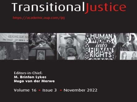 International Journal of Transitional Justice - Volume 16, Issue 3, November 2022