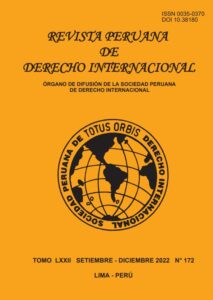 Revista Peruana de Derecho Internacional - Tomo LXXII Setiembre-Diciembre 2022 N°172