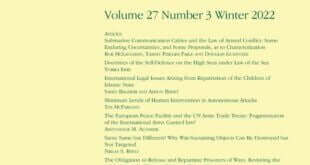 Journal of Conflict & Security Law – Volume 27, Issue 3, Winter 2022