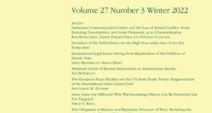 Journal of Conflict & Security Law – Volume 27, Issue 3, Winter 2022