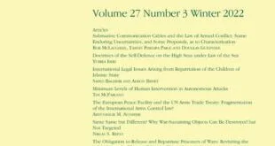 Journal of Conflict & Security Law – Volume 27, Issue 3, Winter 2022