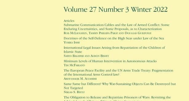 Journal of Conflict & Security Law - Volume 27, Issue 3, Winter 2022