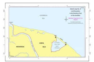 — Mapa esquemático núm. 2: Límite terrestre de la parte septentrional de Isla Portillos