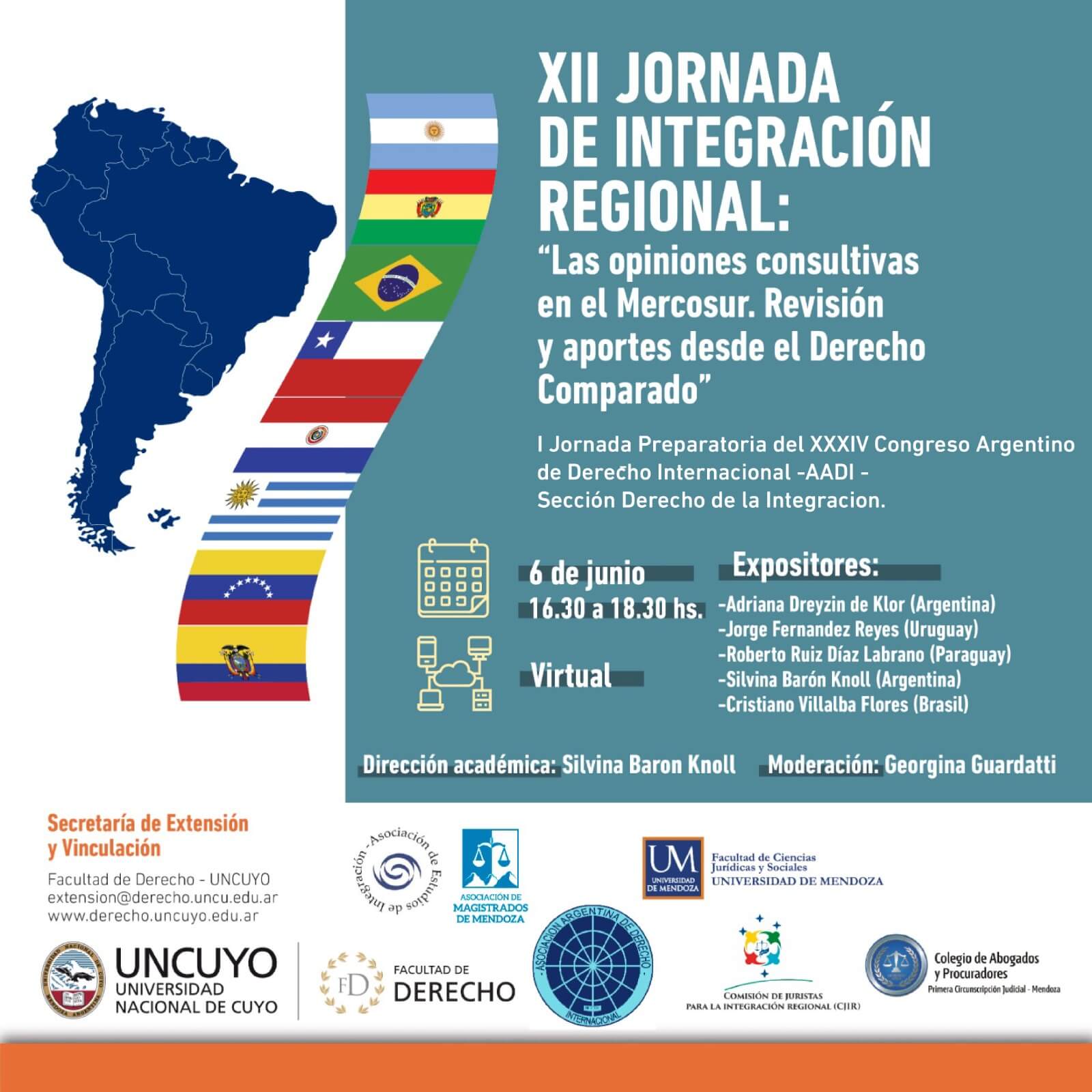XII Jornada de Integración Regional y I Jornada Preparatoria del XXXIV Congreso Argentino de Derecho Internacional (AADI)